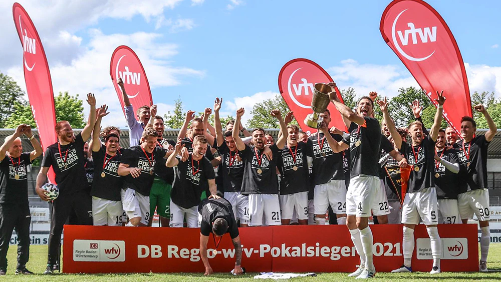 Die Mannschaft gewinnt den wfv-Pokal — © SSV Ulm 1846 Fußball