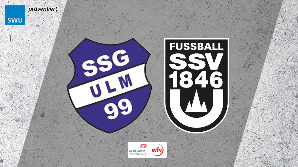 zwei Wappen von zwei Fußballvereinen sind zu sehen — © SSV Ulm 1846 Fussball