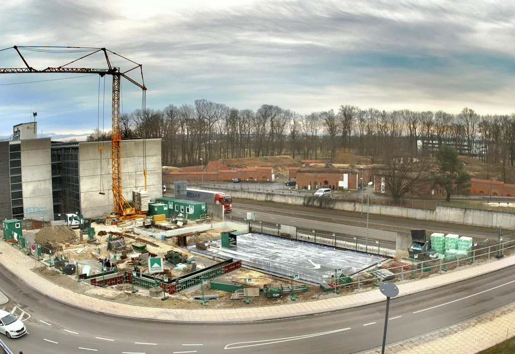 Die Baustelle des Florian Zimmer Theaters in Neu-Ulm — © Florian Zimmer