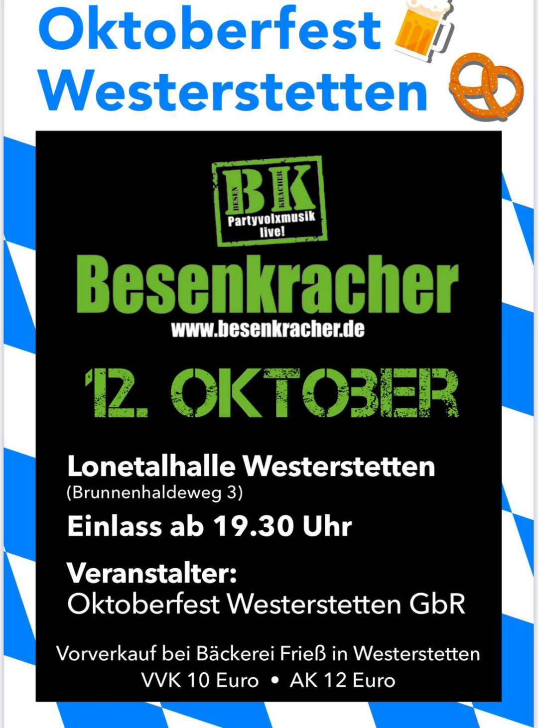 In Westerstetten findet wie jedes Jahr das Oktoberfest statt.