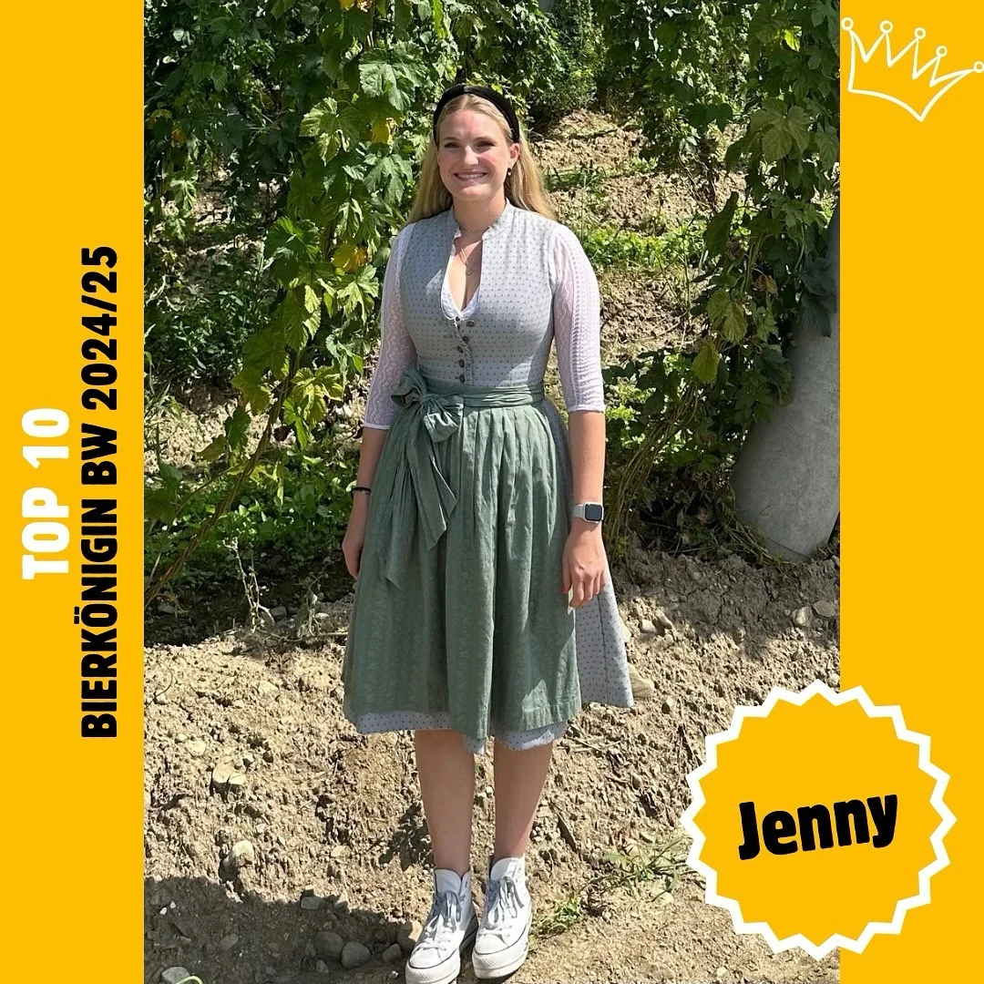 Jenny aus Heidenheimkandidiert für den Titel der Bioerkönigin 2024/25. — © instagram/bierkoenigin_bw