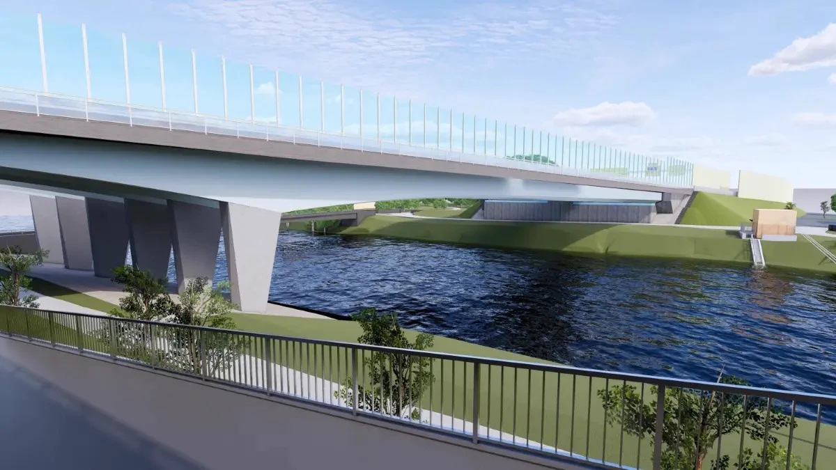 Visualisierung der neuen Ulmer Adenauerbrücke  — © SSF Ingenieure AG