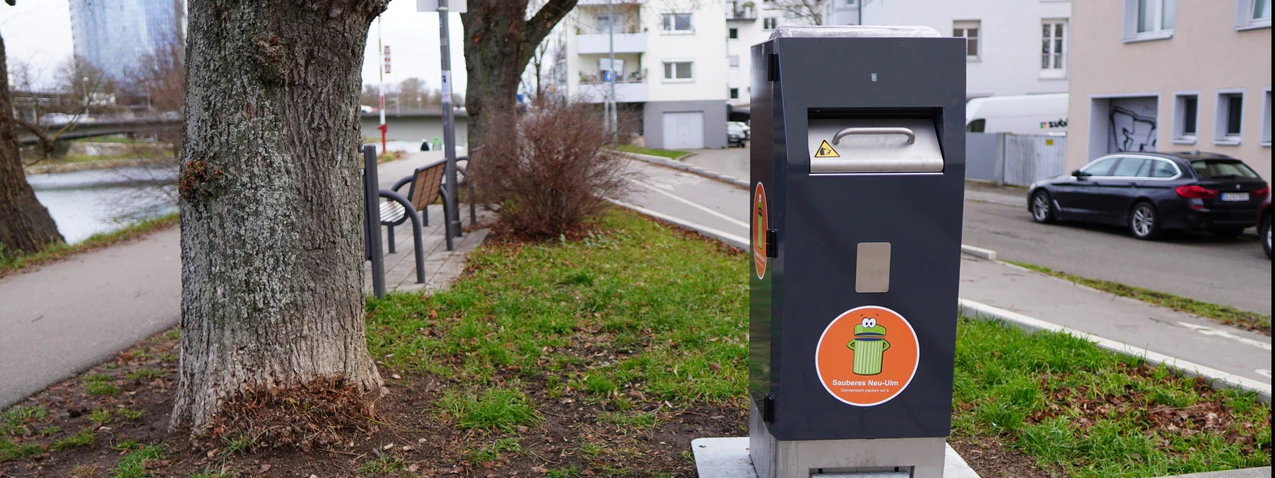 Video: Vier sprechende Smart-Mülleimer in Neu-Ulm