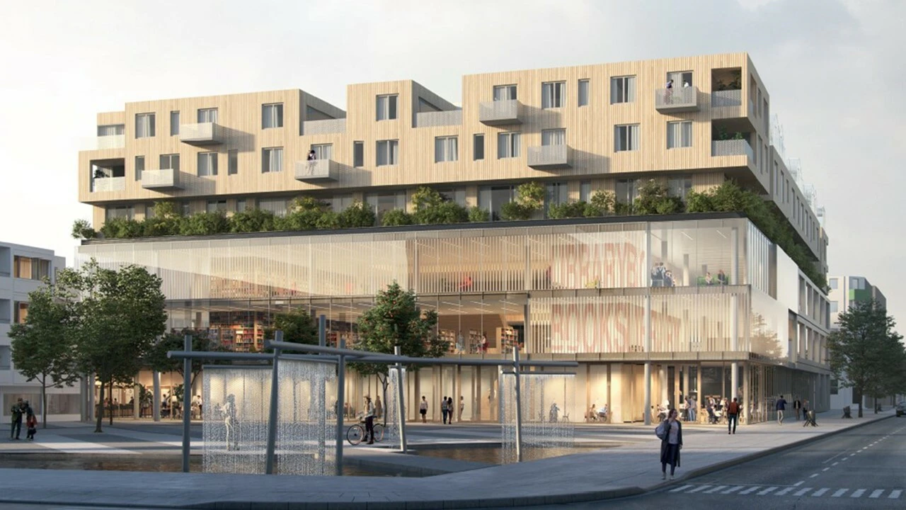 Visualisierung Neubau LEW Gelände Neu-Ulm — © Büro Blocher Partners