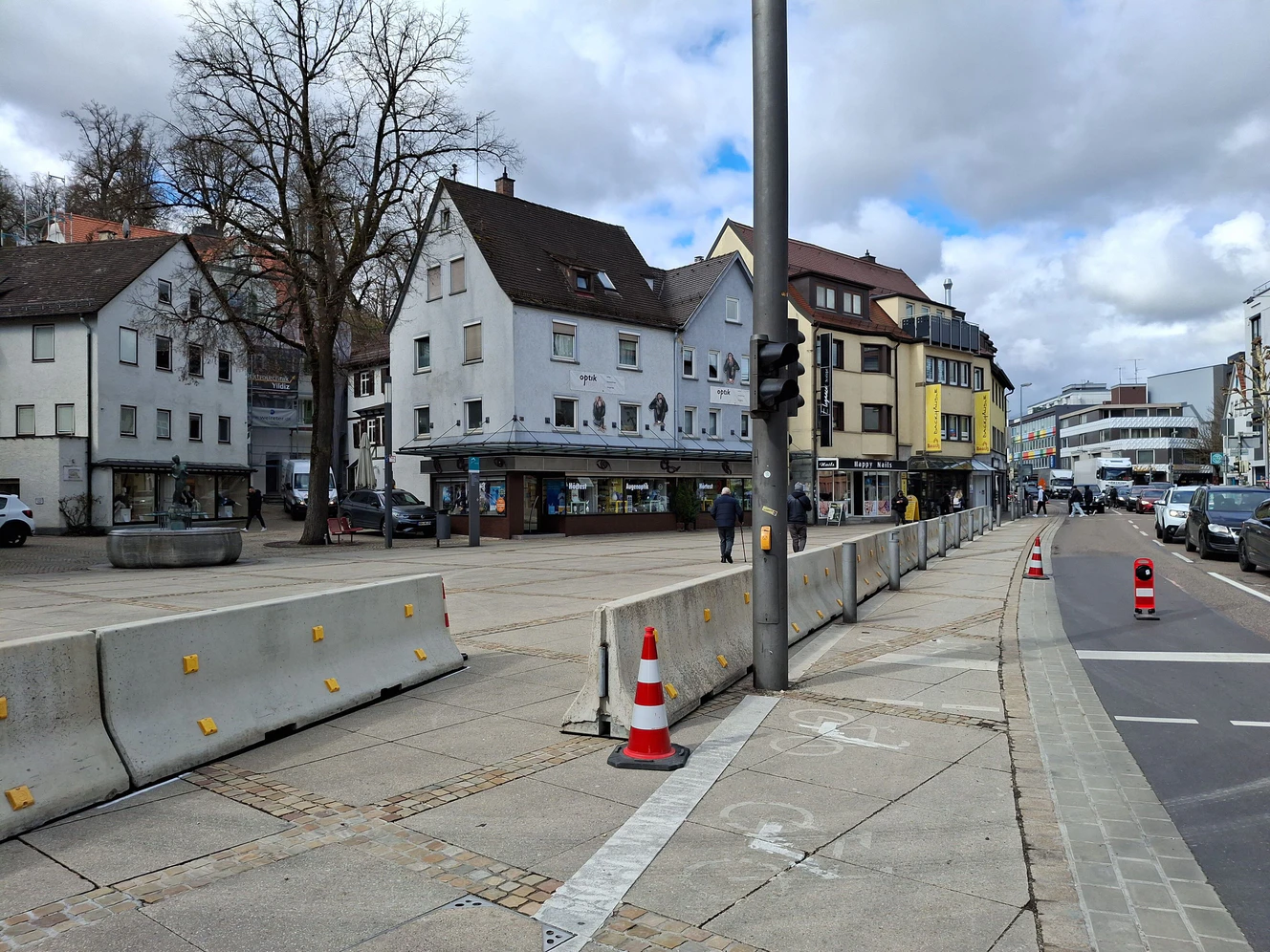 Betonschutzwände als Zufahrtsschutz in der Innenstadt von Heidenheim — © Stadt Heidenheim