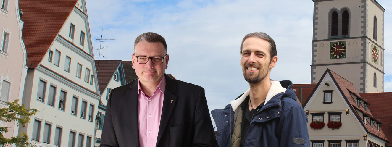 Die beiden Kandidaten zur OB-Wahl in Biberach: Zeidler und Kuhnke — © Stadt Biberach / DONAU 3 FM / Montage: DONAU 3 FM