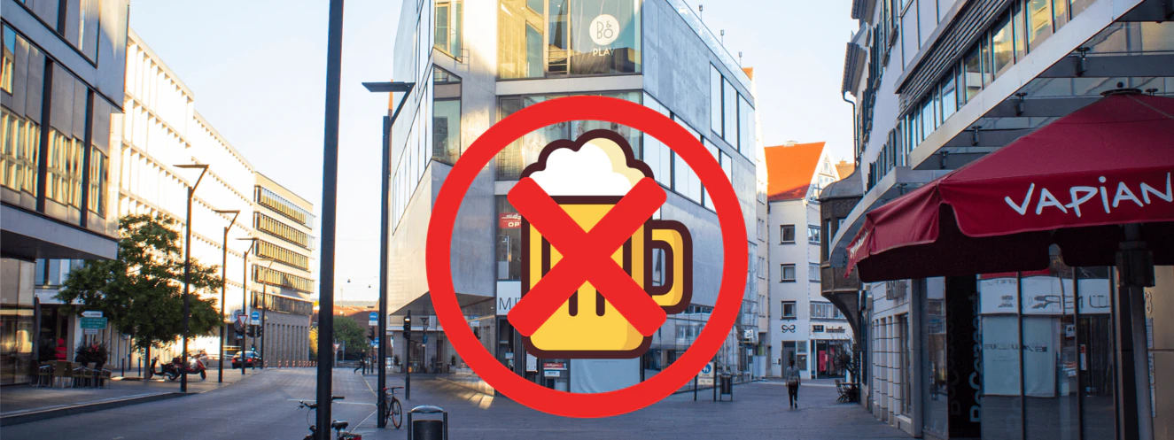 In Ulm herrt eine Sperrstunde und Alkoholverbot