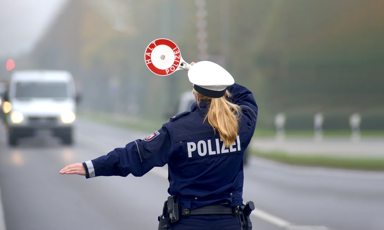 Eine Polizeikontrolle