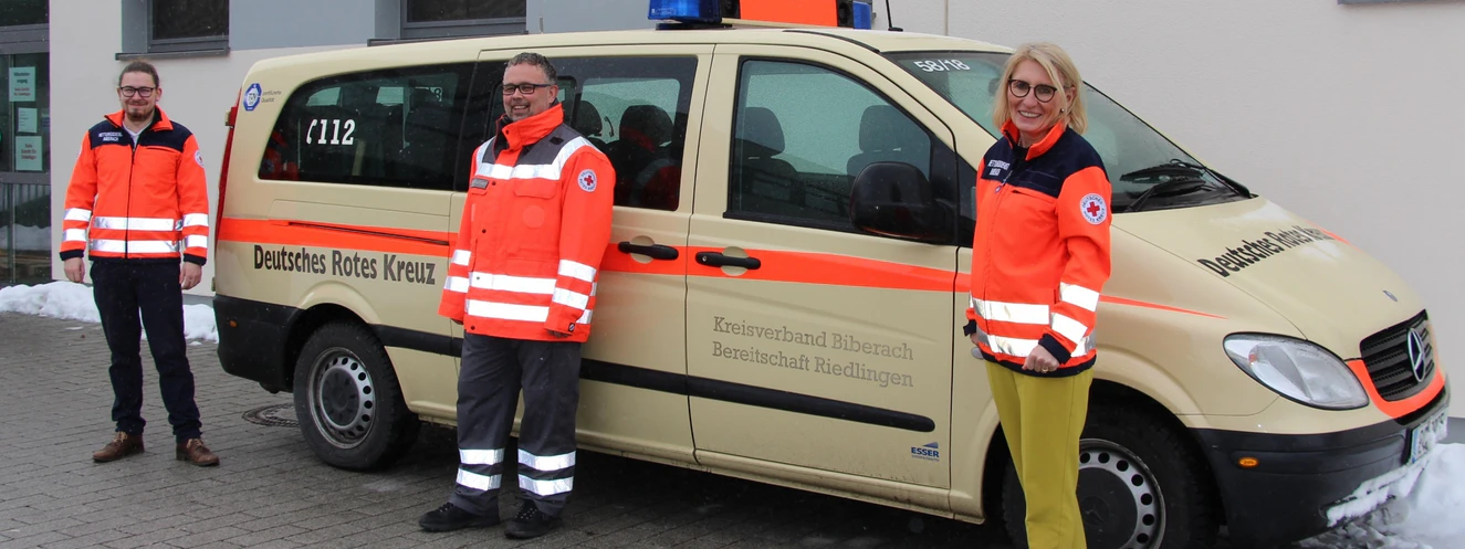 Lukas Würtenberger, Alexander Schirmer und Christine Schossig (v.l.n.r.) sind verantwortlich für die Koordination Personal und Mobile Impfteams. — © Landratsamt Biberach