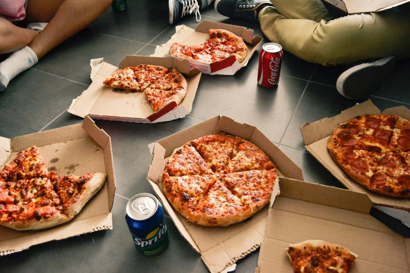 Viele leckere Pizzas