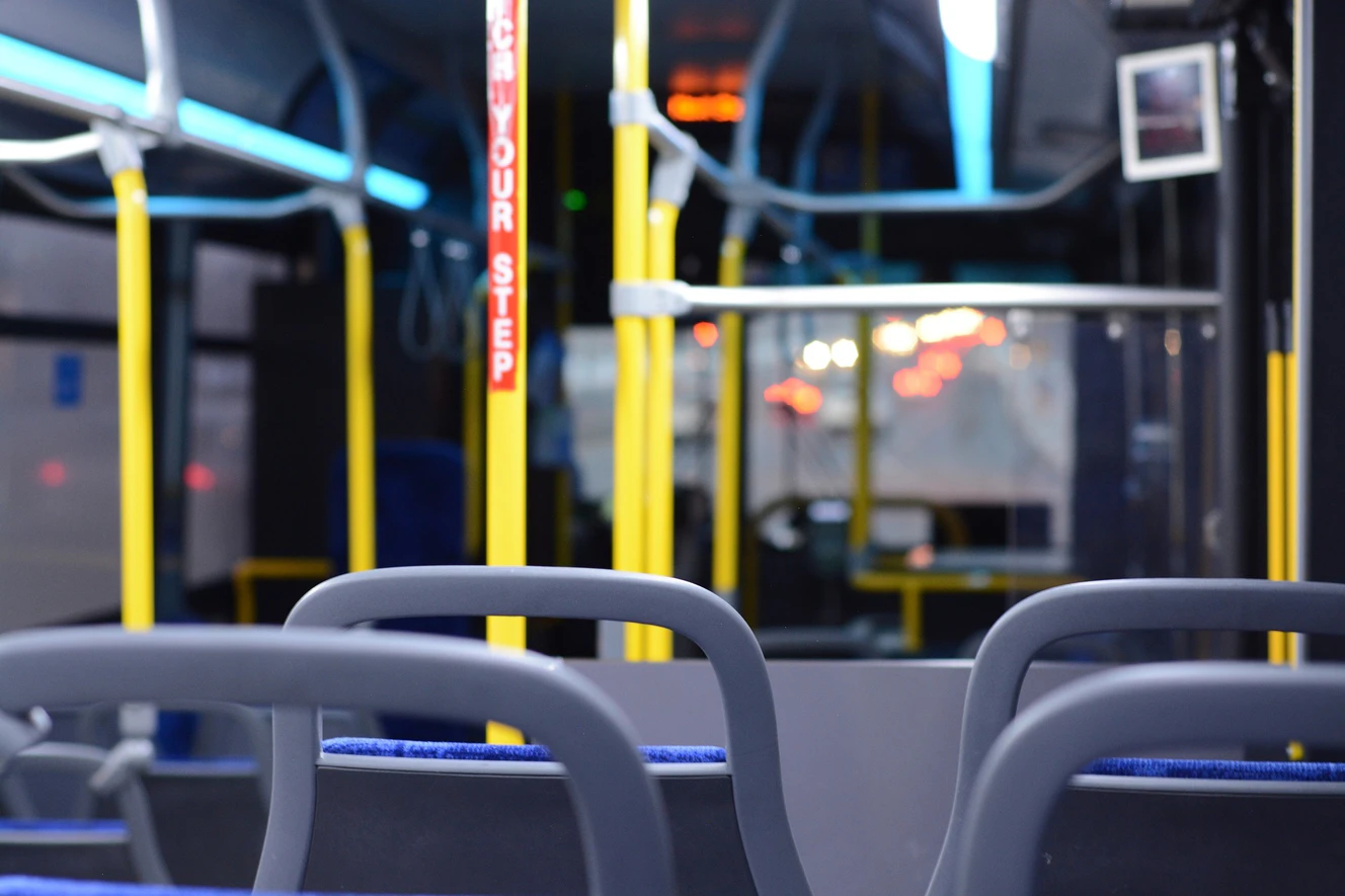 Foto von einem Bus von innen