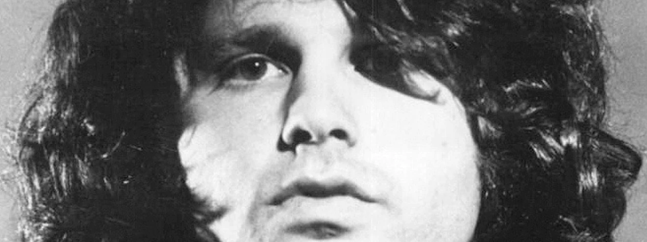 Werbefoto von Jim Morrison während der Smothers Brothers Show 1968 — © Jim Morrison/gemeinfrei