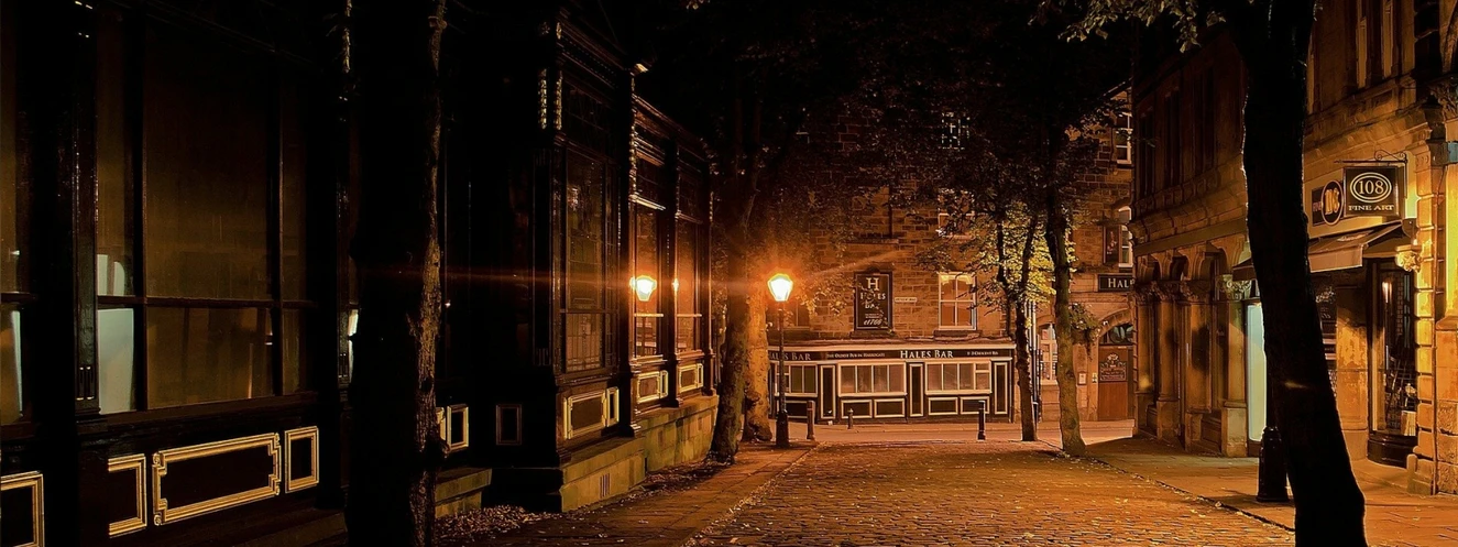 Straße, Gasse, nachts, Nacht