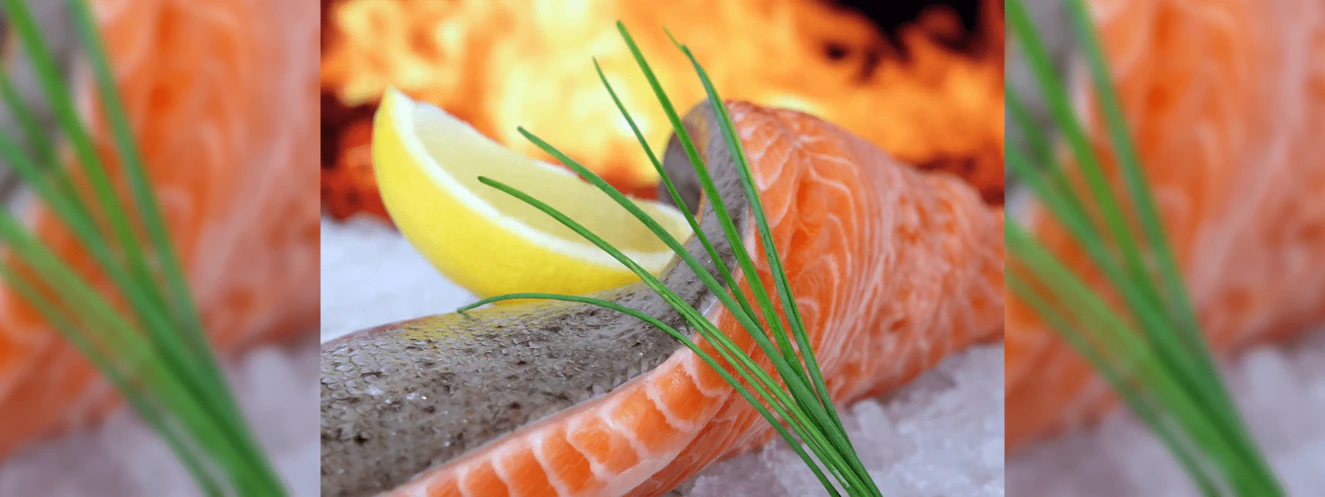 Gefrorener Lachs