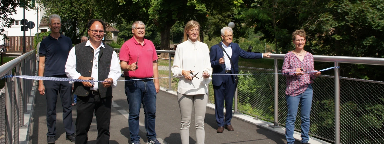 Eröffnung neuer Steg über die kleine Donau — © Stadt Neu-Ulm