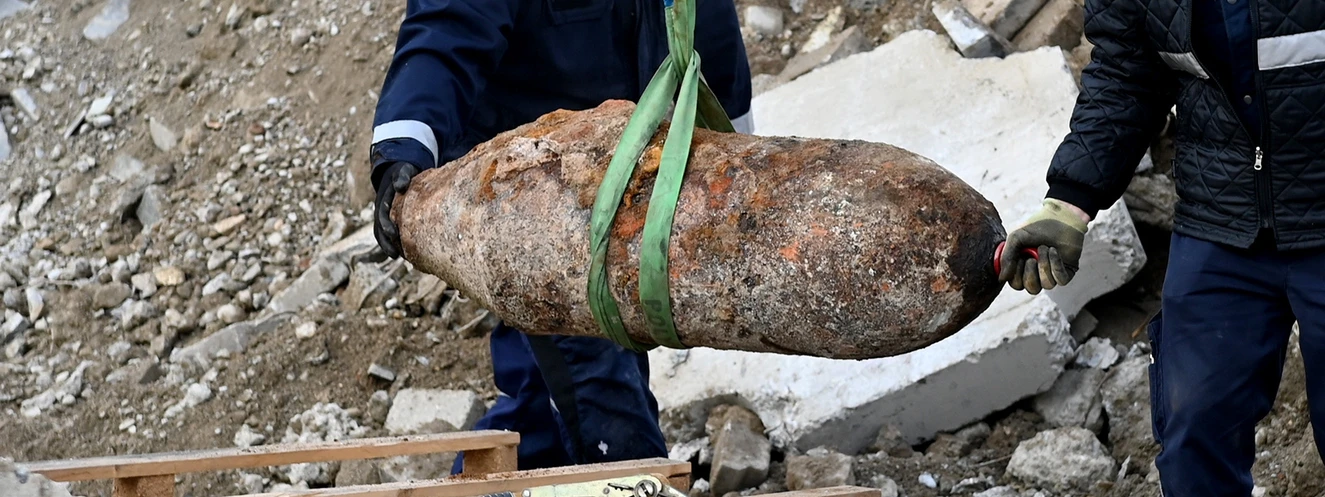 Die schwere Fliegerbombe wurde heute Mittag entschärft — © Thomas Heckmann