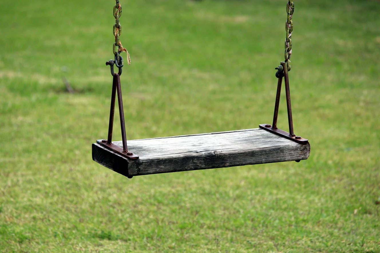 schaukel, rasen, spielplatz, wiese