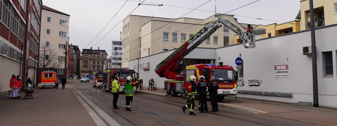 Brand Feuerwehreinsatz Willy-Brand-Platz