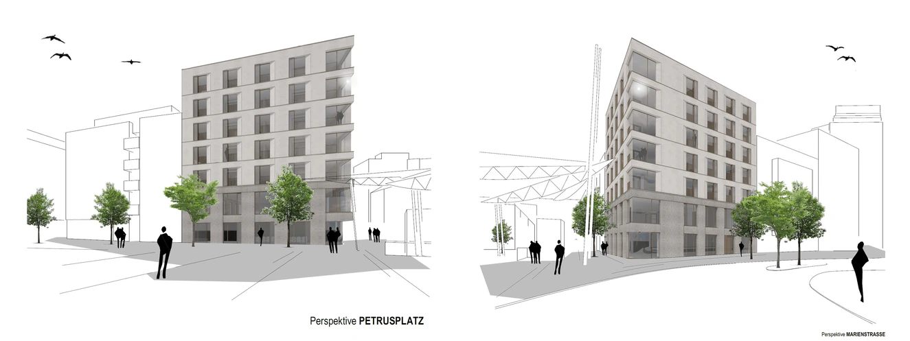 Plan Petrusplatz — © Stemshorn Kopp Architekten Stadtplaner