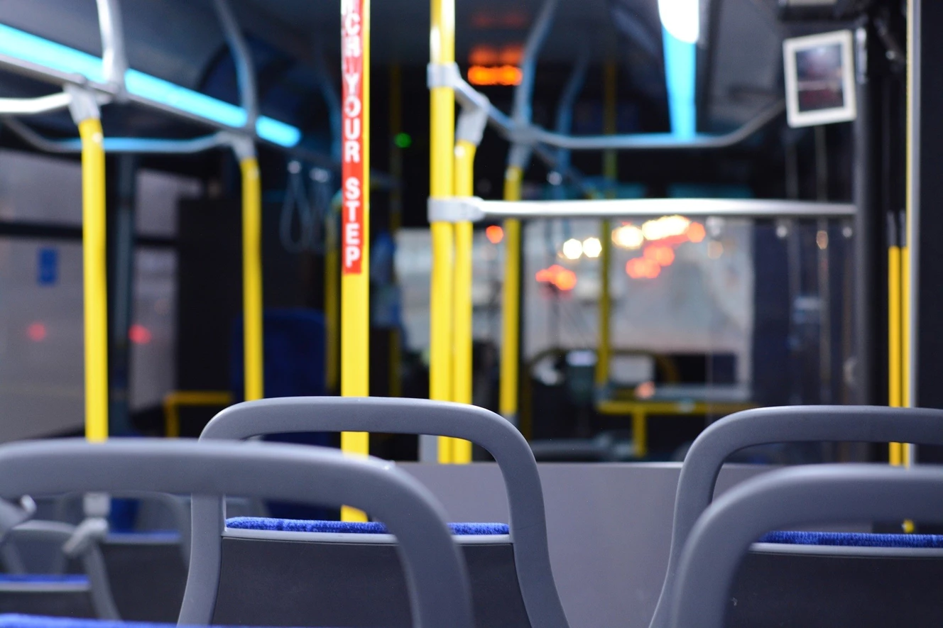 Foto von einem Bus von innen