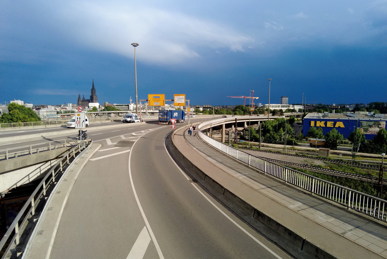 Wallstraßenbrücke, B10 Bauarbeiten — © Thomas Heckmann