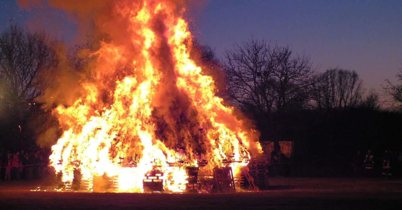 Ein Funkenfeuer