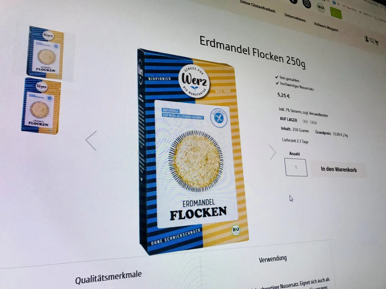 Rückruf: Salmonellen in Heidenheimer Mandel-Flocken