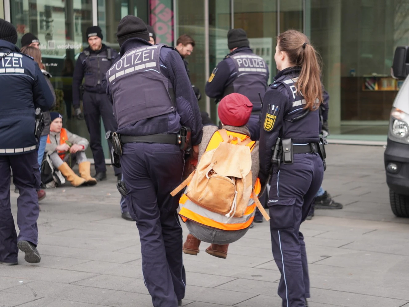 Protestanten auf der Straße