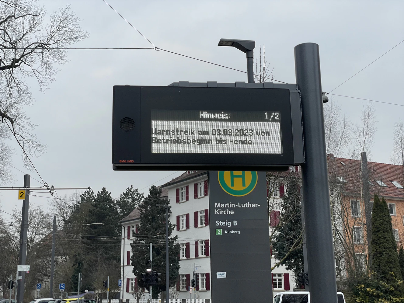 Die SWU Streikt und weißt Fahrgäste darauf hin