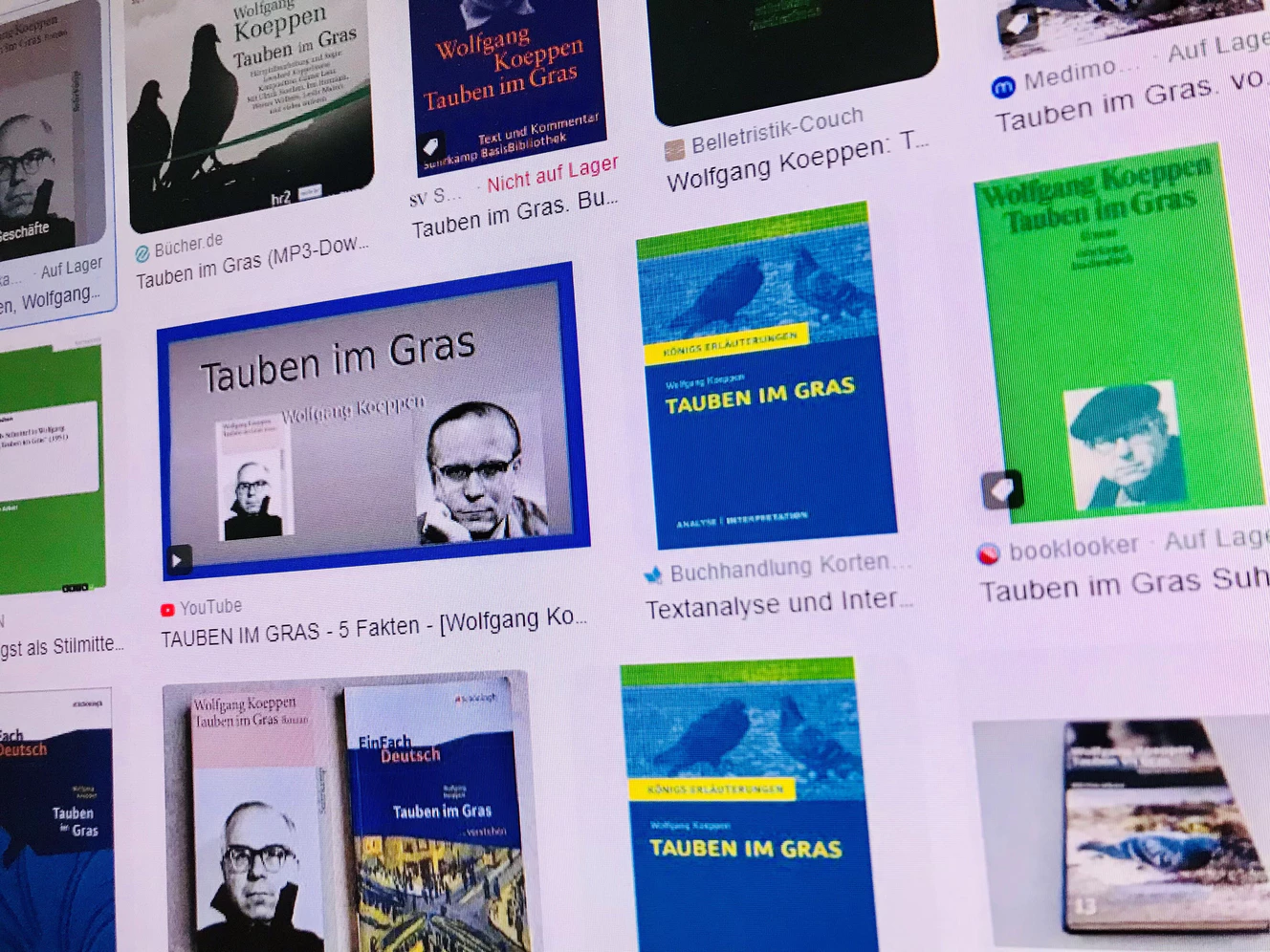 "Tauben im Gras" (1951) von Wolfgang Koeppen