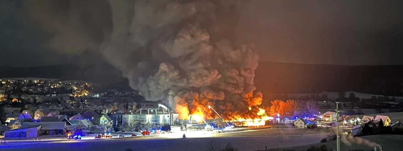 Brand in Allmendingen bei Firma Burgmaier