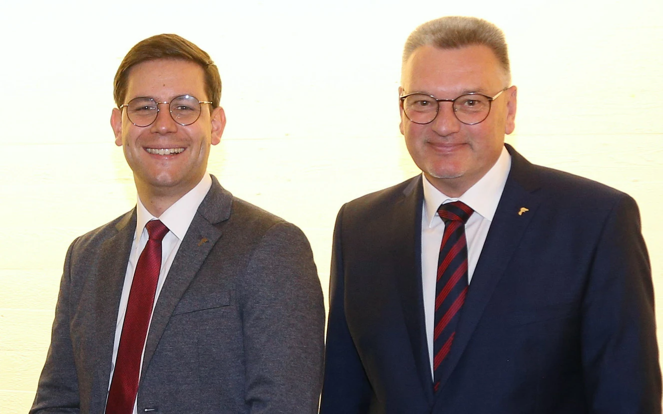 Simon Menth und Norbert Zeidler — © Stadt Biberach