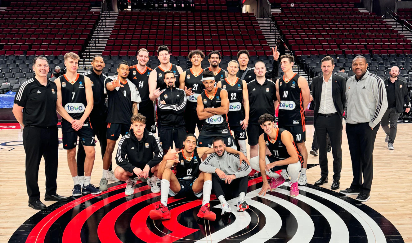 Die Basketballer von ratiopharm ulm beim Testspiel in Portland. — © ratiopharm ulm