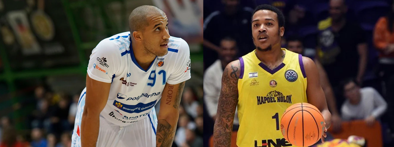 Die zwei Basketball-Neuzugänge — © Polpharma Starogard Gdanski / Basketball Champions League 