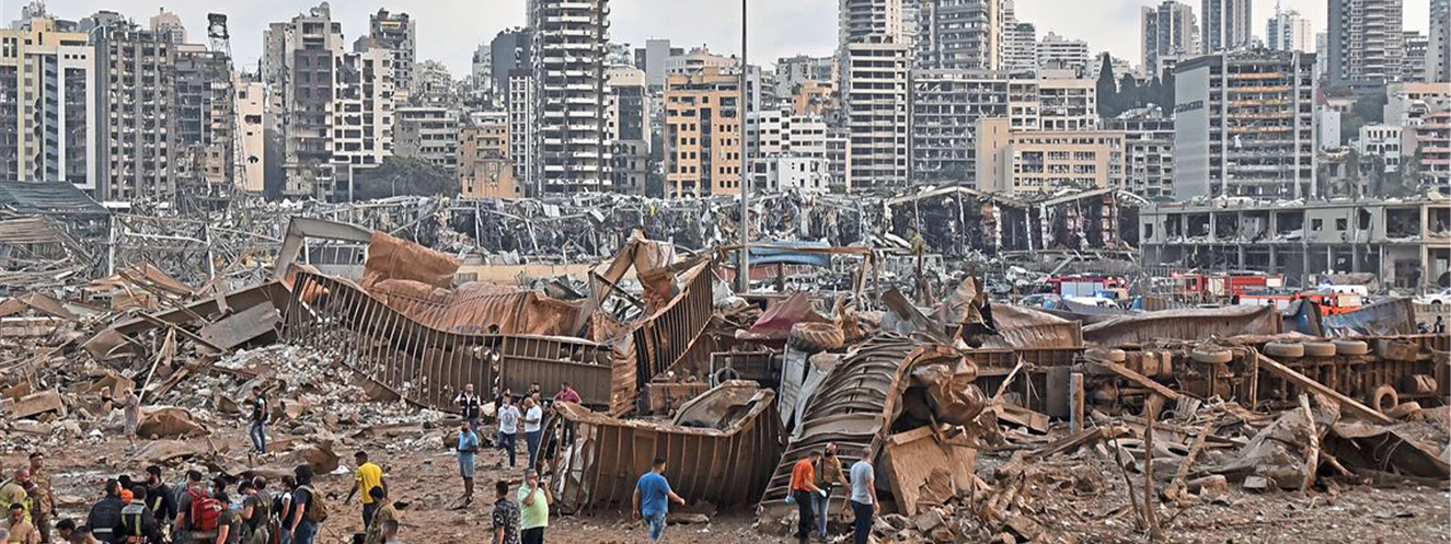 Beirut nach der Explosion — © Twitter: @Ertan_Karpazli