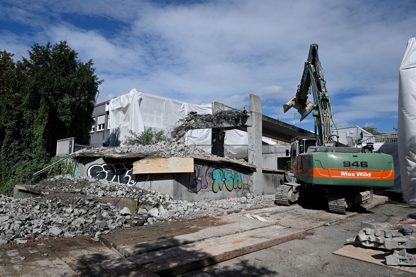 Ulm Wiblingen: Fußgängersteg verschwunden — © Thomas Heckmann