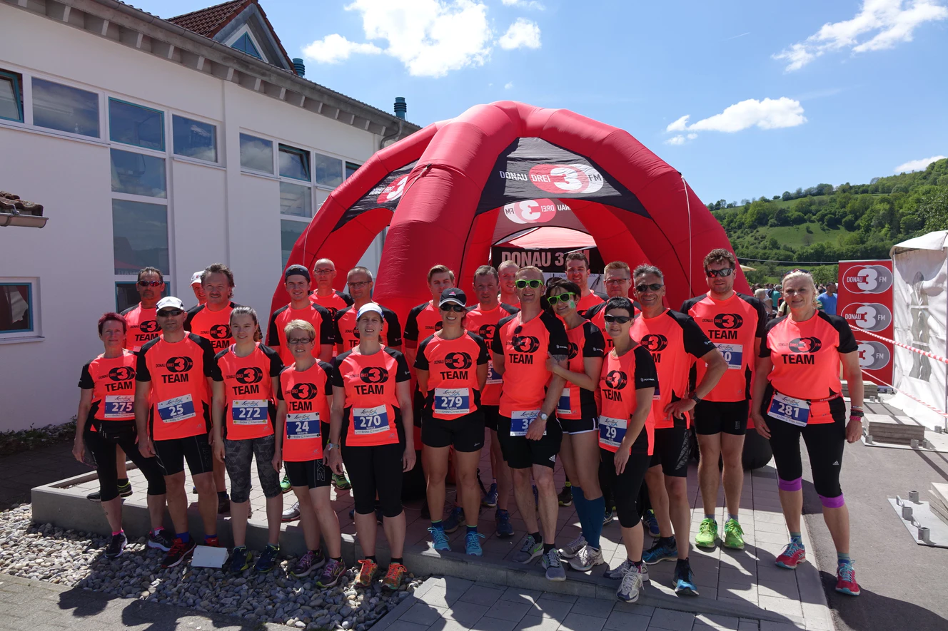 Das DONAu 3 FM Laufteam beim letzten Lauterlauf