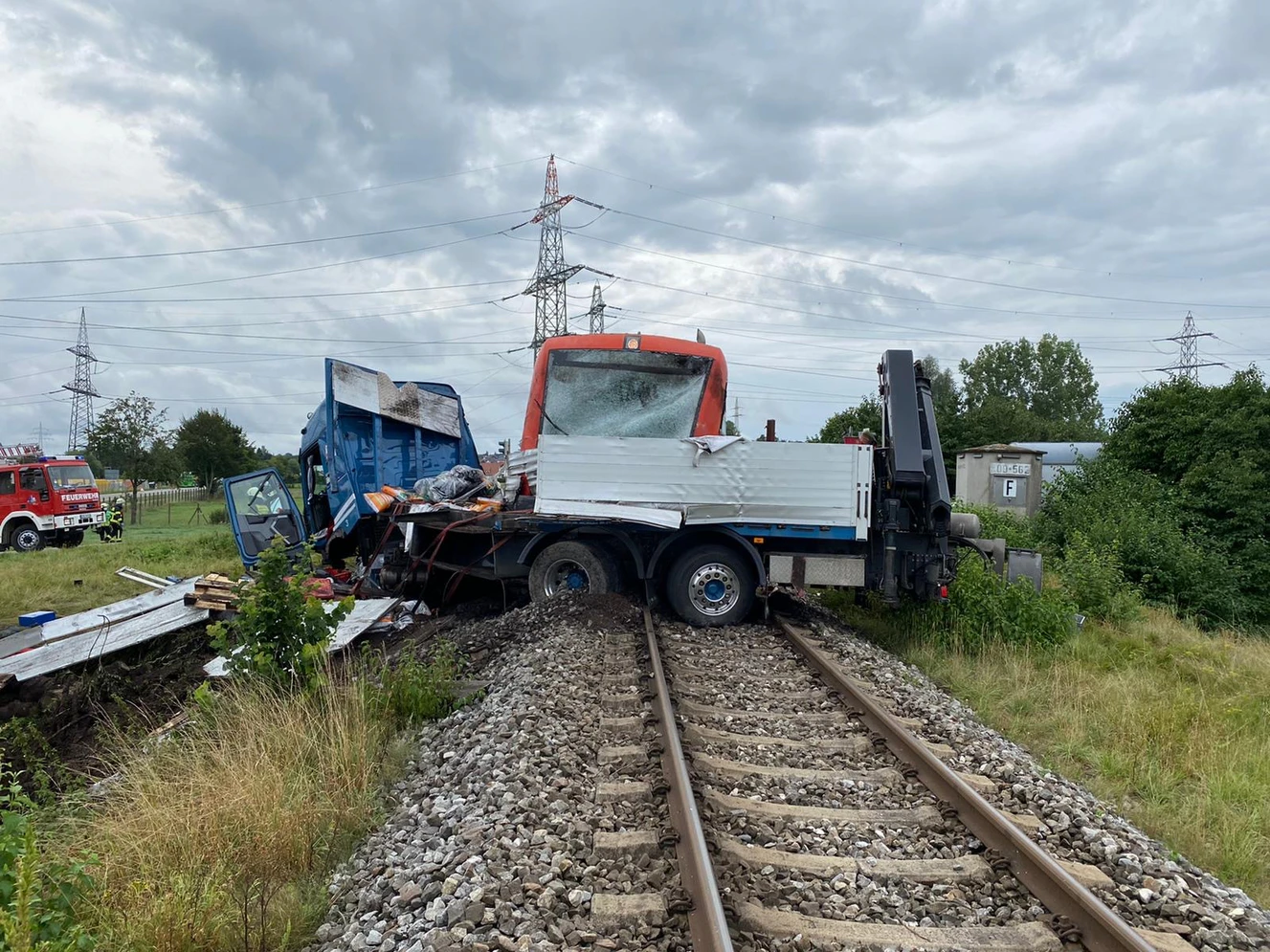 Ein Unfall auf einem Bahnübergang — © Bundespolizeiinspektion Konstanz