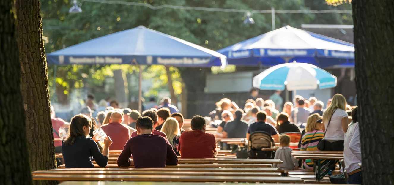 Ein Biergarten