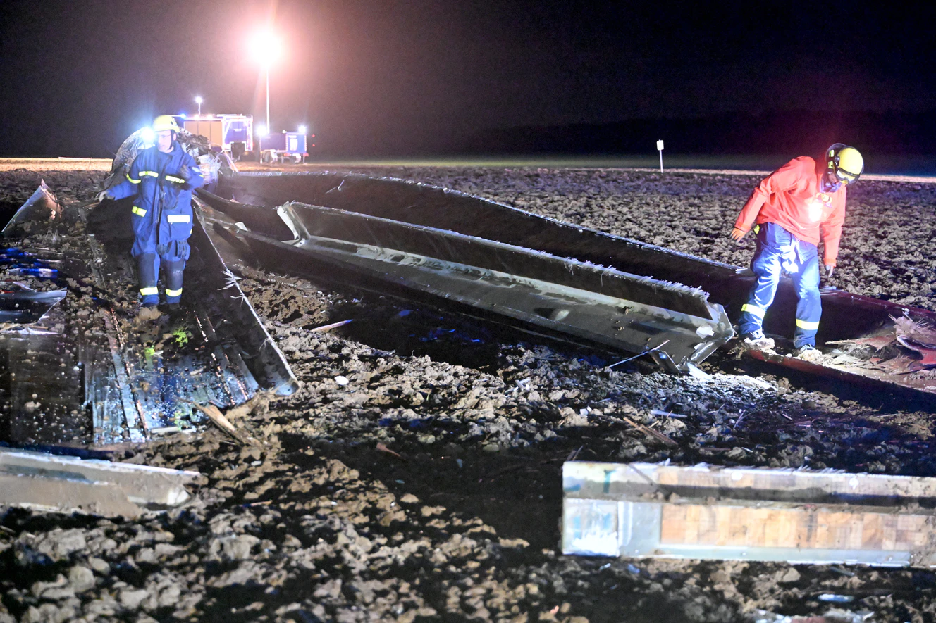 Dornstadt: 20 Meter langer Flügel eines Windrades abgebrochen — © Thomas Heckmann