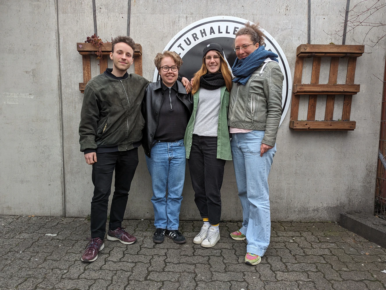v.l.n.r.: 1. Vorsitzender Valentin Rossknecht, 2. Vorsitzende Elena Paul, Schriftführerin Jutta Burkhardt, Kassiererin Christine Dobler Foto: Constantin Geiger — © Lilienthal e.V.  Kulturhalle Abdera
