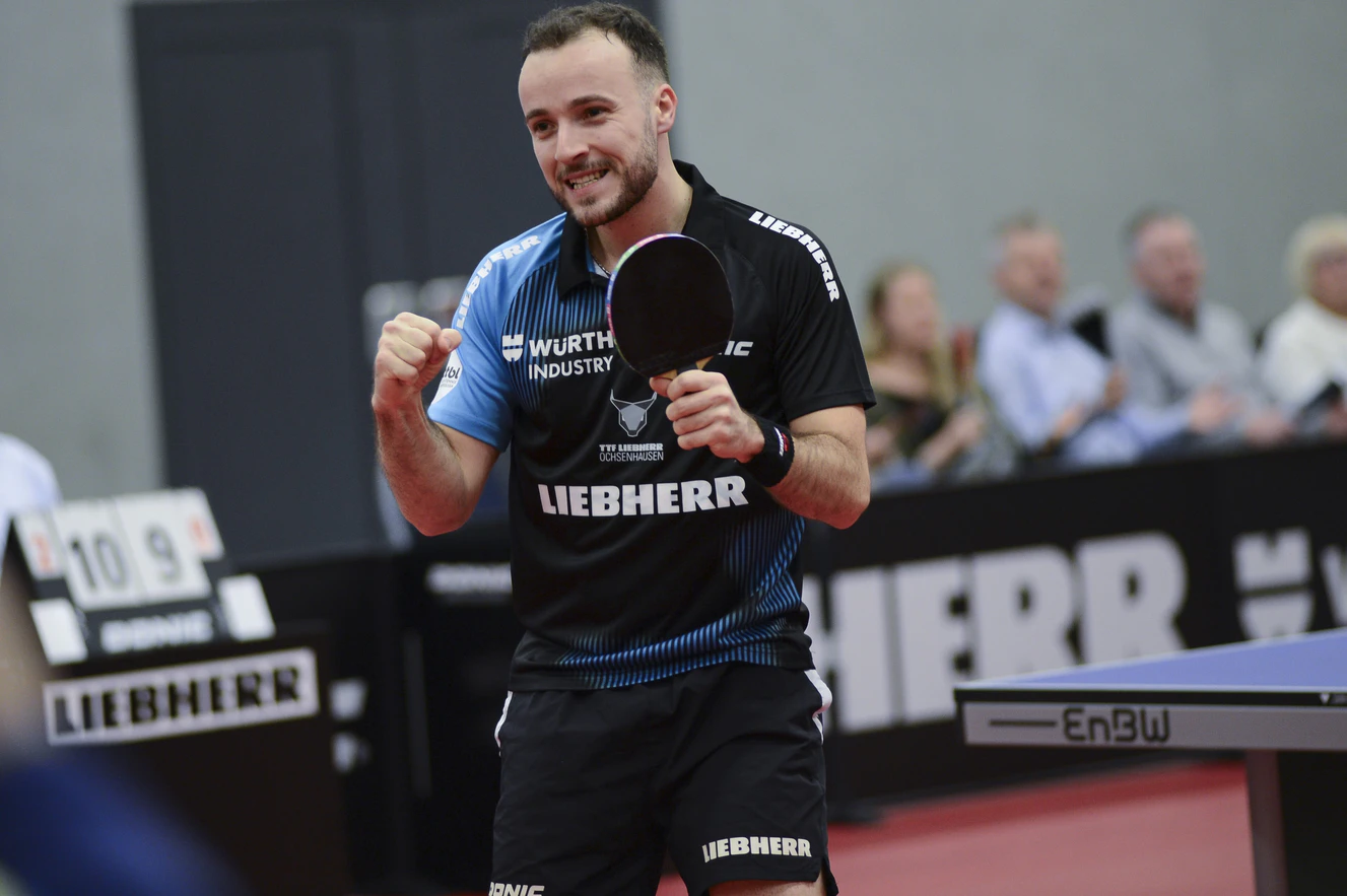 Simon Gauzy, TTF Liebherr Ochsenhausen — © Nicolai Schaal/TTF Liebherr Ochsenhausen