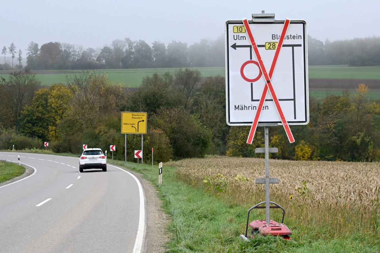 Die Zufahrten nach Mähringen (Ulm) werden saniert. — © Thomas Heckmann