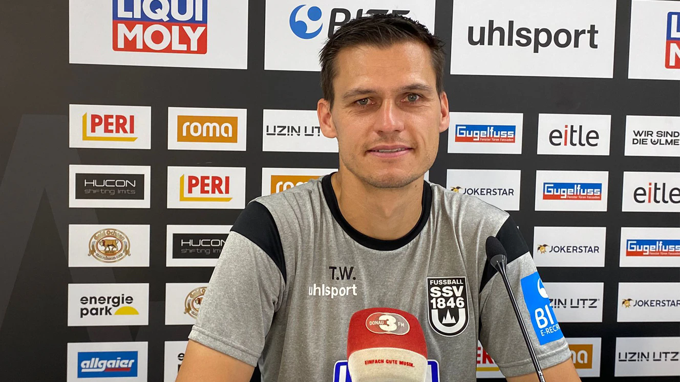 Der Trainer des SSV Ulm 1846 Fußball, Thomas Wörle.