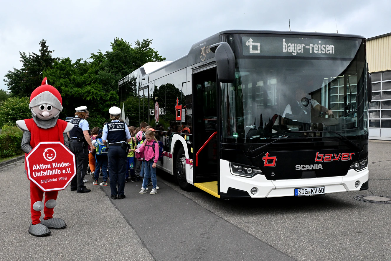 Schüler-Bus-Sicherheitstraining in Ehingen — © Thomas Heckmann
