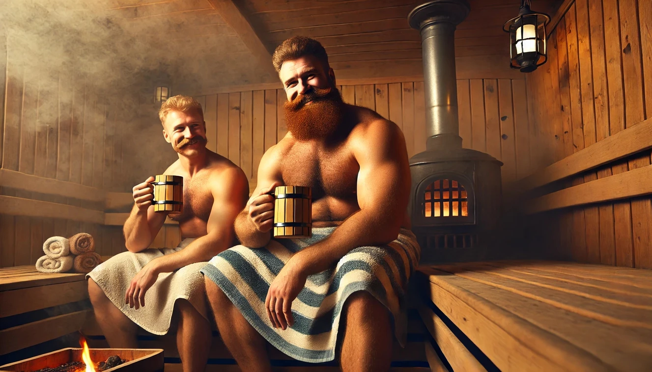Gallier in der Sauna — © KI-Symbolbild