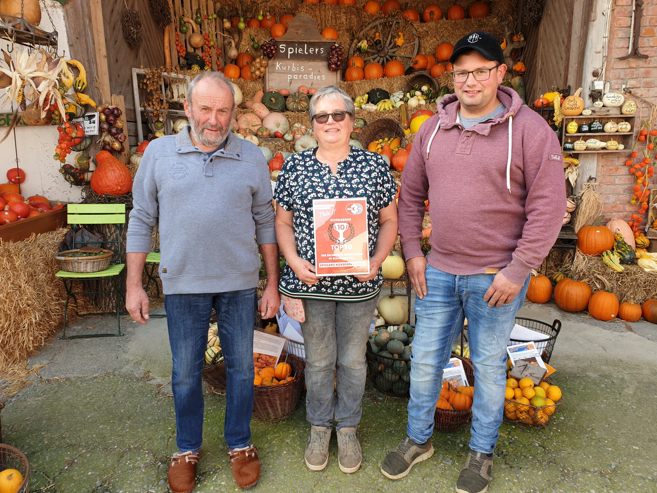 Die Familie Spieler betreibt seit 2004 das "Kürbisparadies" in Eberhardzell.