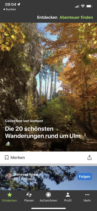 Screenshot der Koomot App