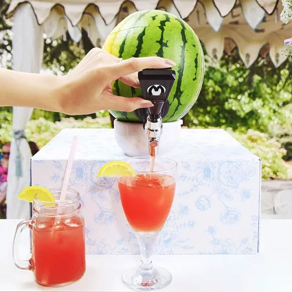 Wassermelone mit Spender zum Saftentziehen — © Amazon