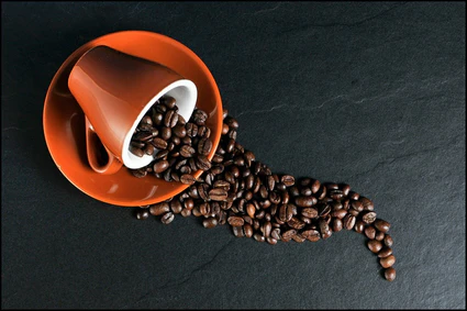 ausgelaufener Kaffee